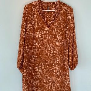 Rust/ orange / autumn long sleeve dress